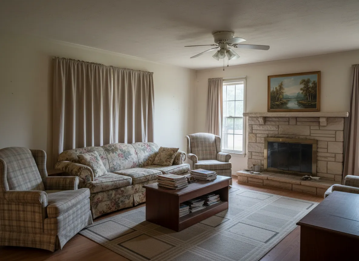 Before photo of family lake house STR